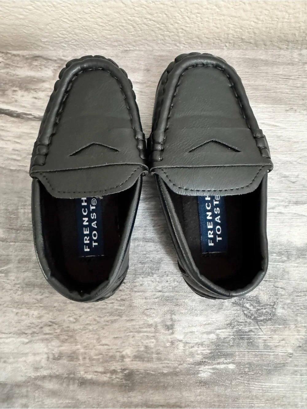 French Toast Boys' Black Slip-On Loafers Toddler Size 6